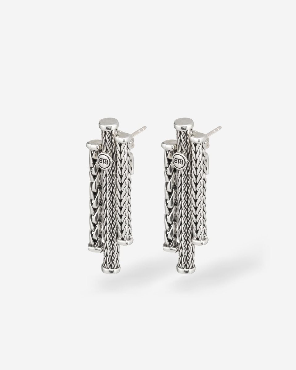 Oorhangers Triple Mini Zilver
