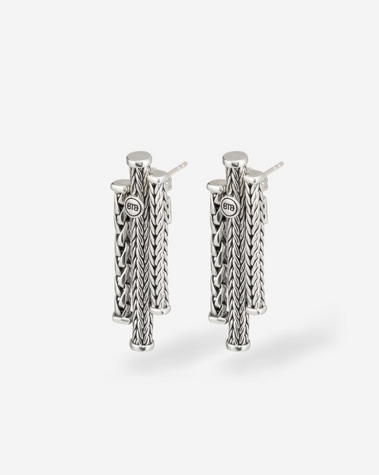 Oorhangers Triple Mini Zilver