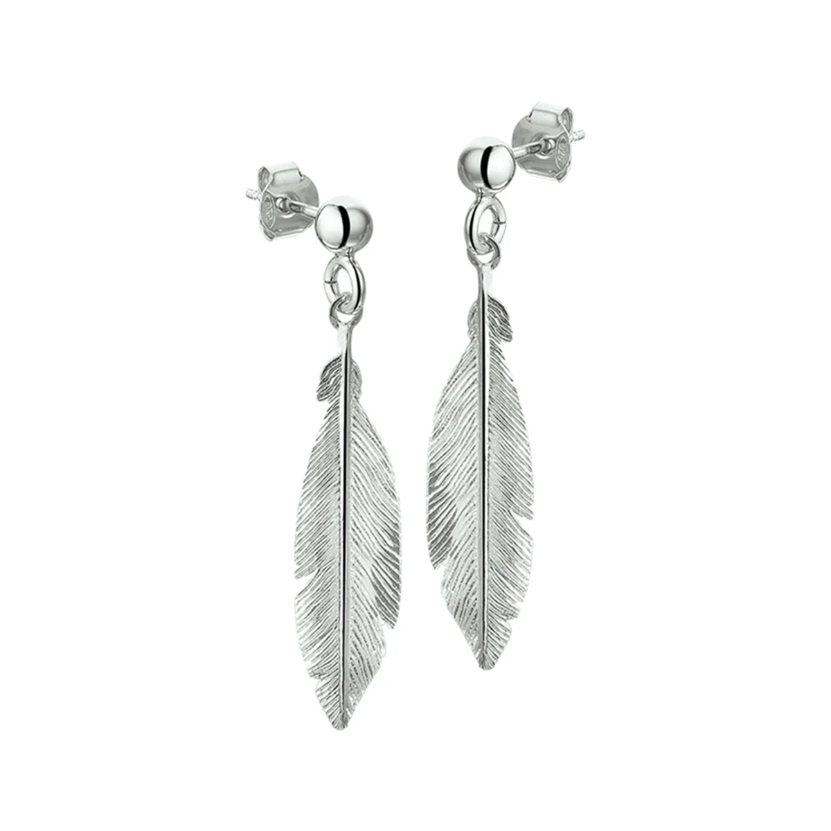 oorhangers veer 38 mm zilver gerhodineerd