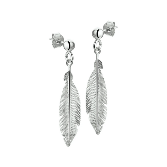oorhangers veer 38 mm zilver gerhodineerd