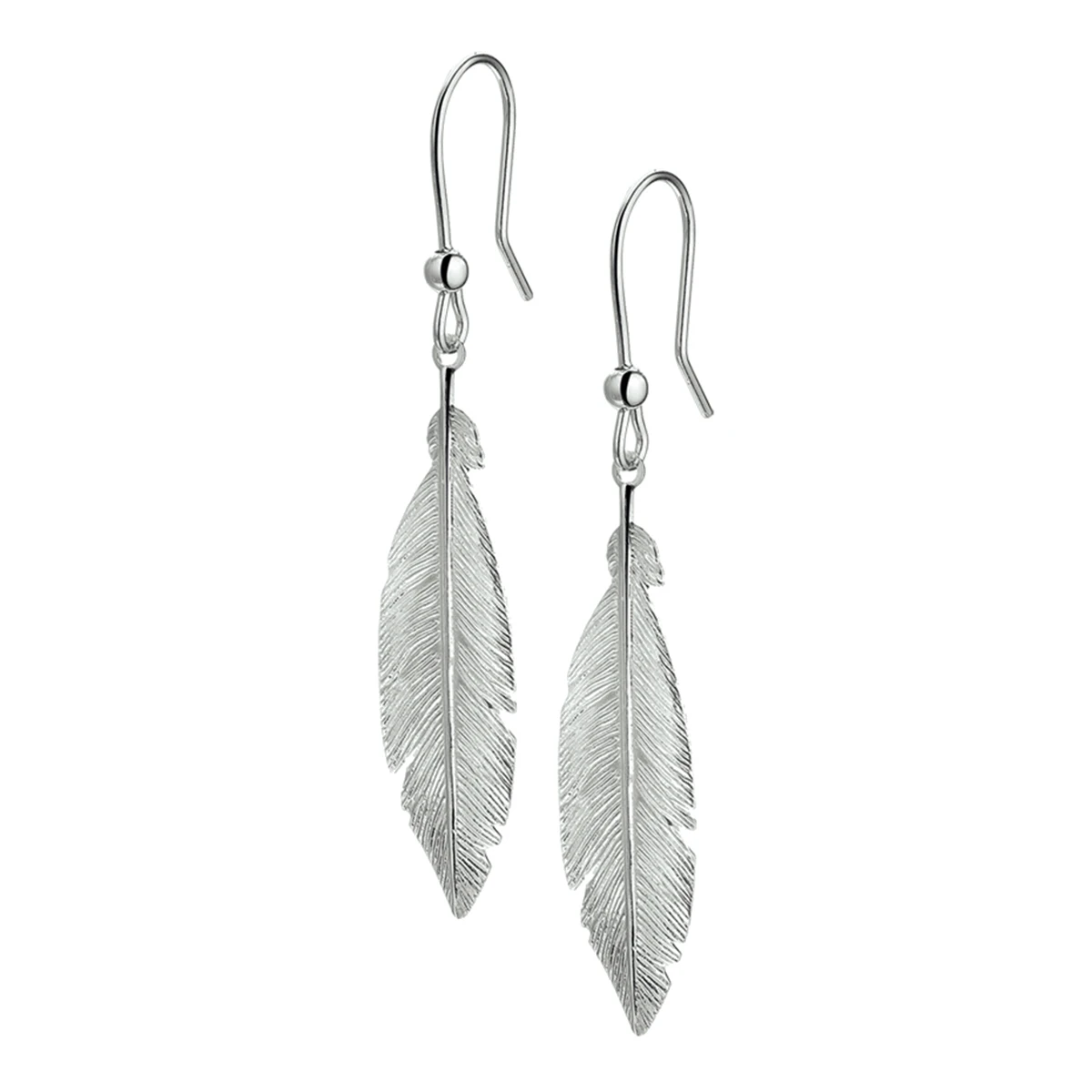 oorhangers veer franse haak 59 mm zilver gerhodineerd