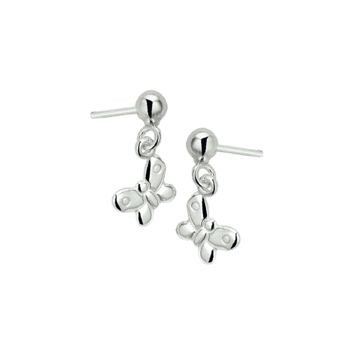 oorhangers vlinder zilver gerhodineerd