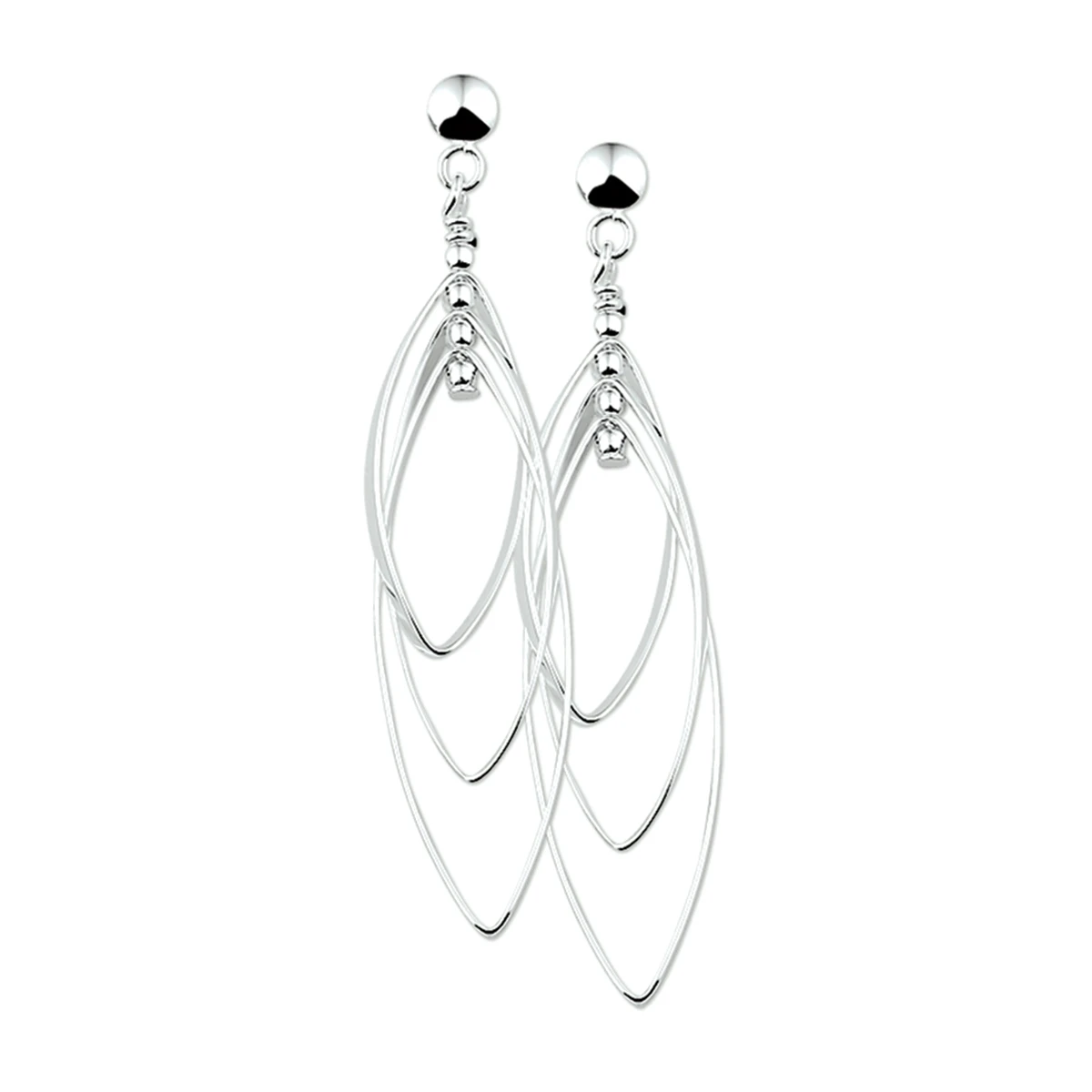 oorhangers zilver wit