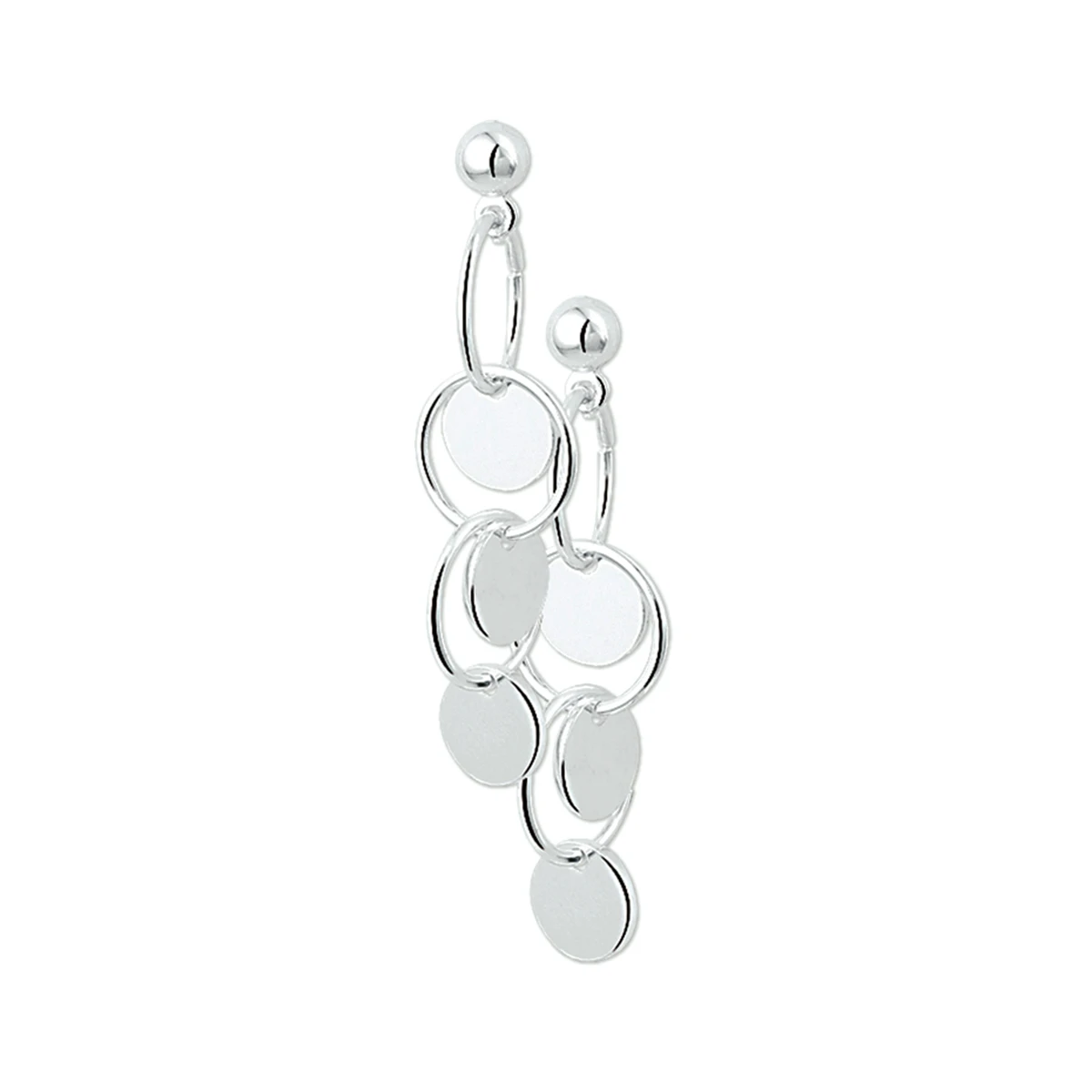 oorhangers zilver wit
