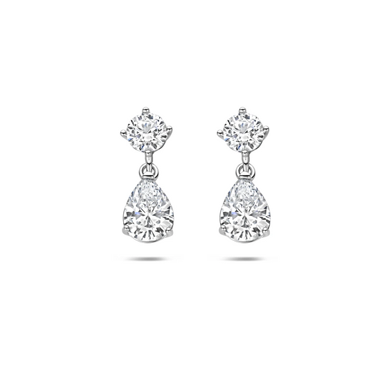 oorhangers zirkonia 18,5 mm zilver gerhodineerd