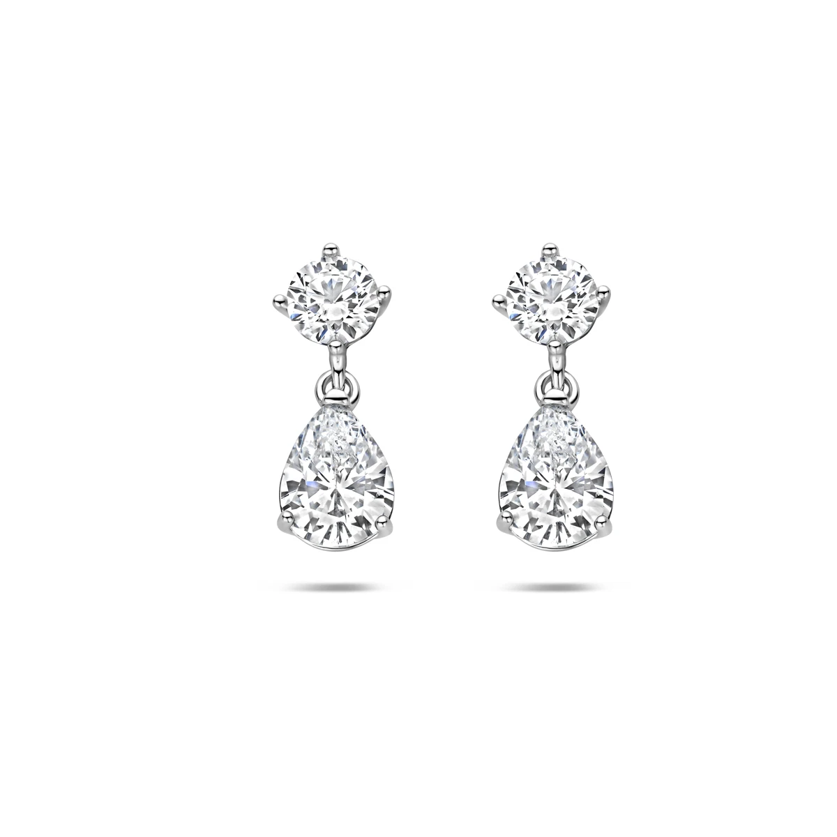 oorhangers zirkonia 18,5 mm zilver gerhodineerd