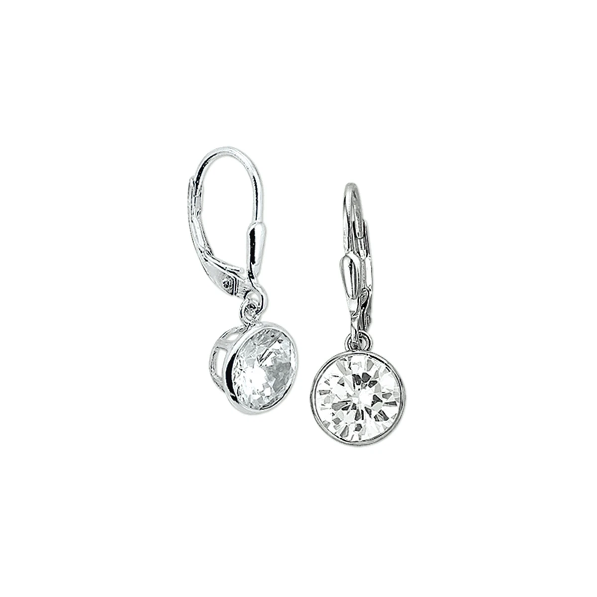oorhangers zirkonia brisur haak zilver gerhodineerd