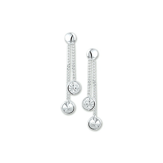 oorhangers zirkonia zilver gerhodineerd