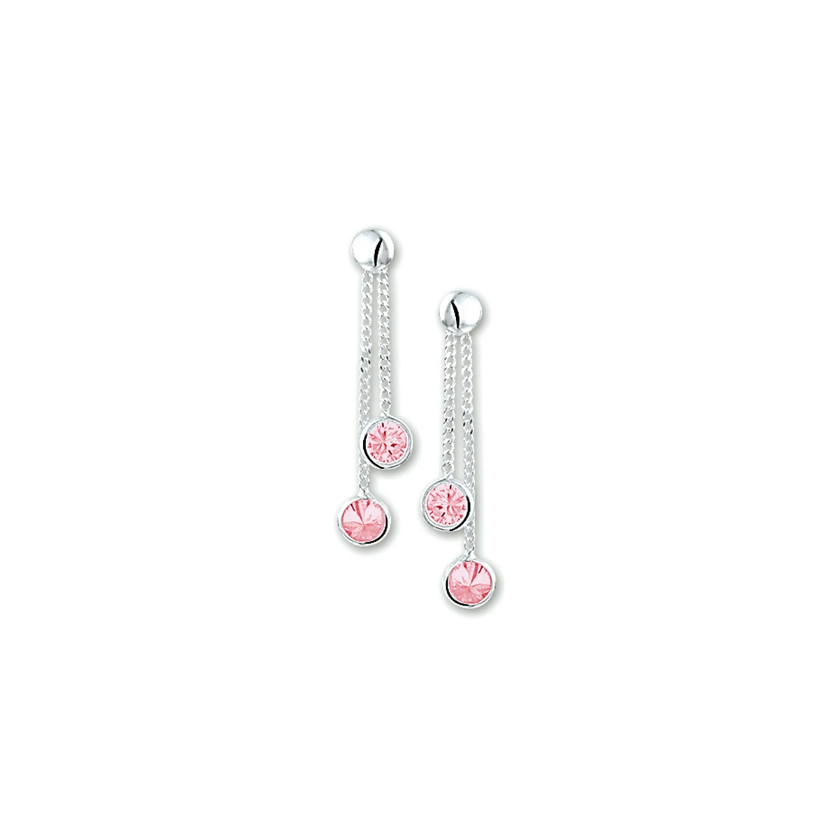 oorhangers zirkonia zilver gerhodineerd