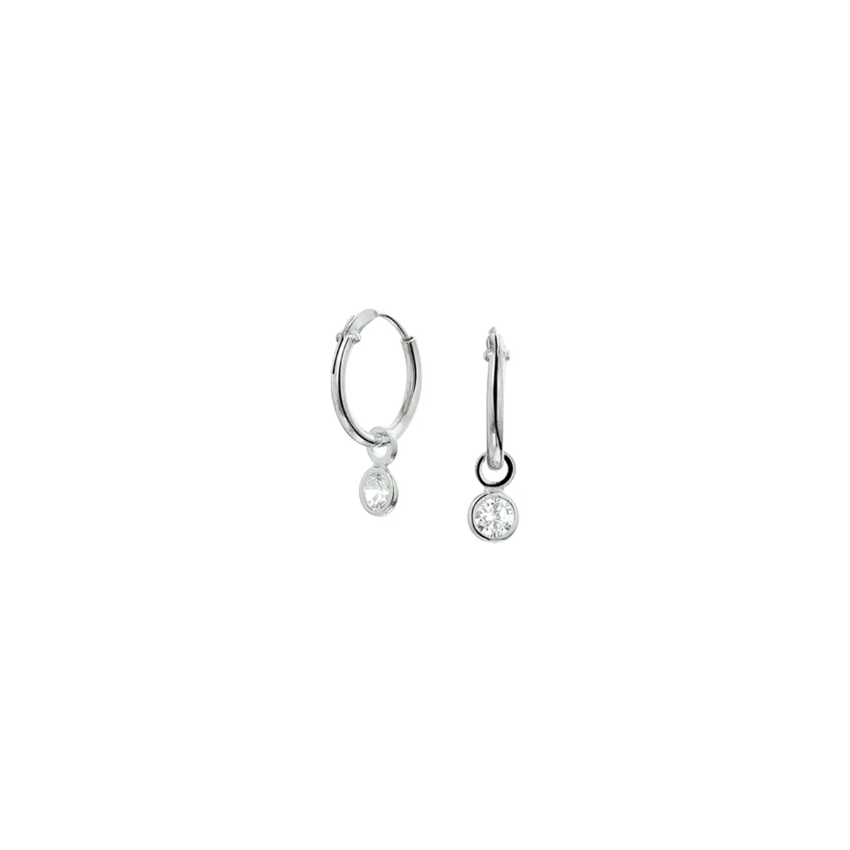 oorhangers zirkonia zilver gerhodineerd