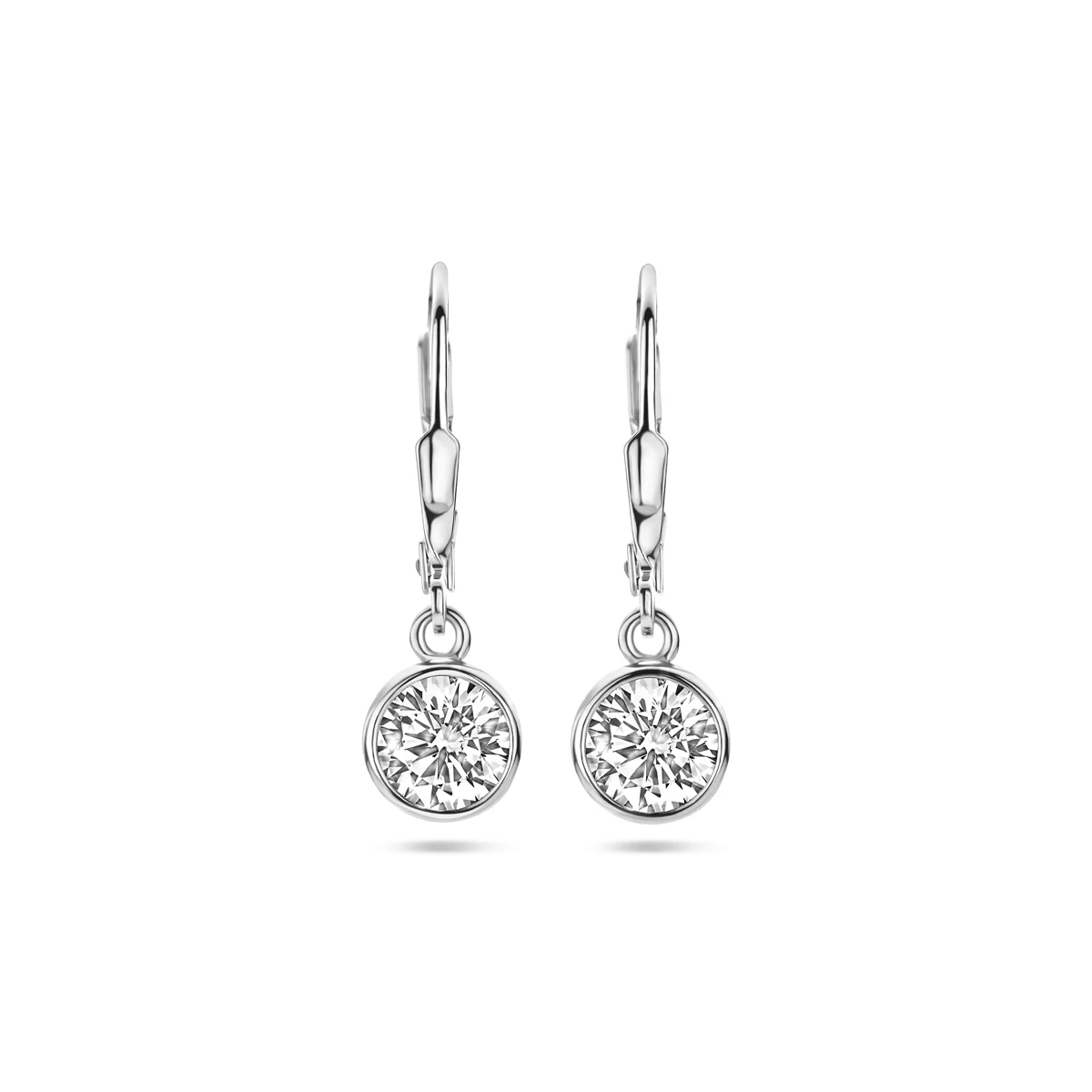 oorhangers zirkonia zilver gerhodineerd
