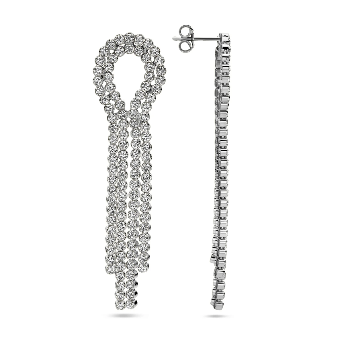 oorhangers zirkonia zilver gerhodineerd