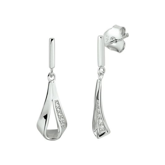 oorhangers zirkonia zilver gerhodineerd