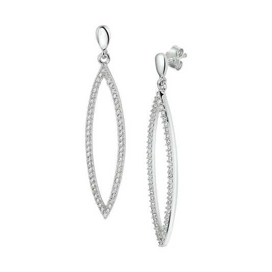 oorhangers zirkonia zilver gerhodineerd