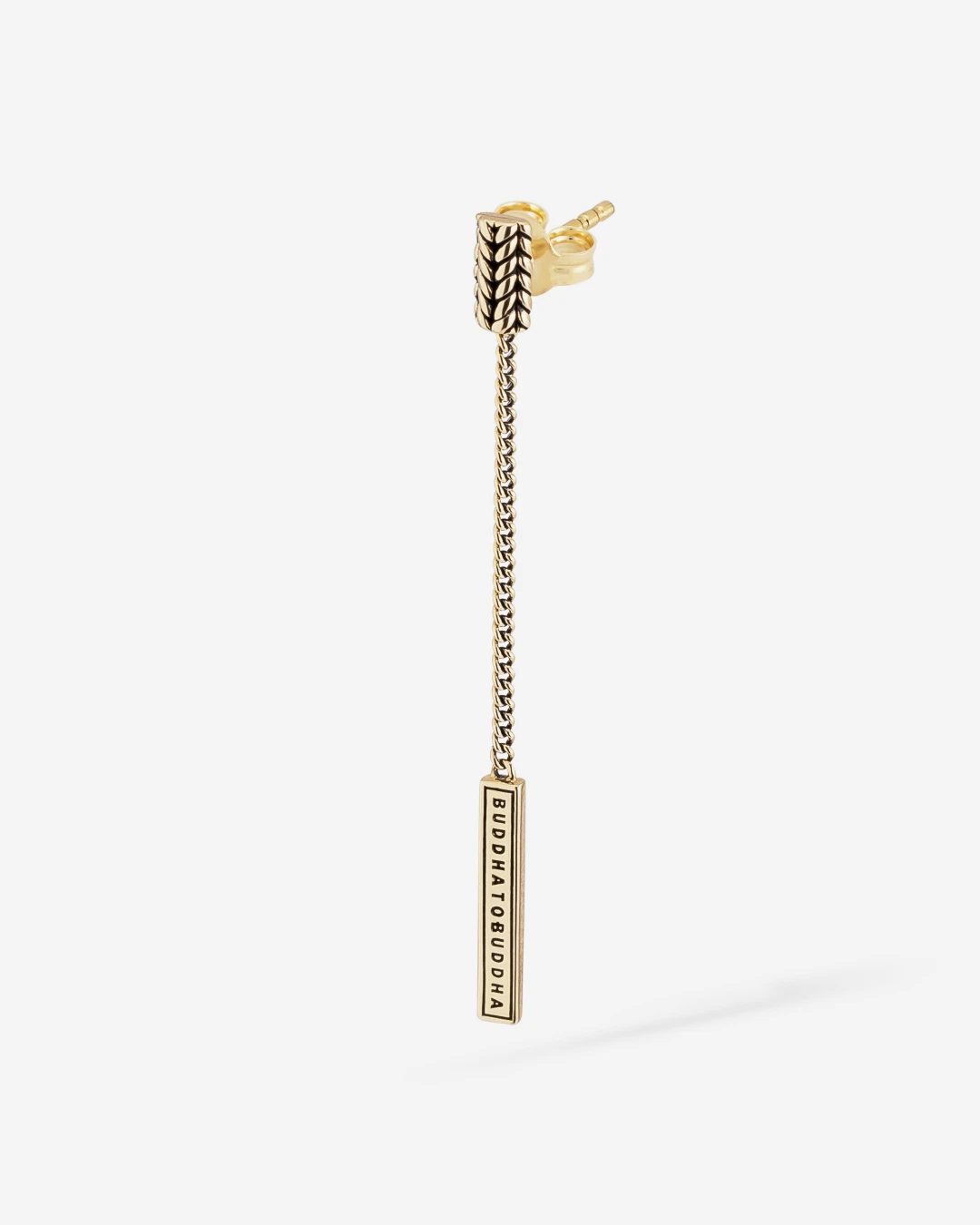 G037 one - Ellen Gold Earstud 14kt YG Single Piece*
