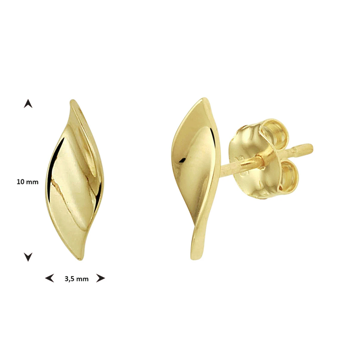 oorknoppen 14K geelgoud