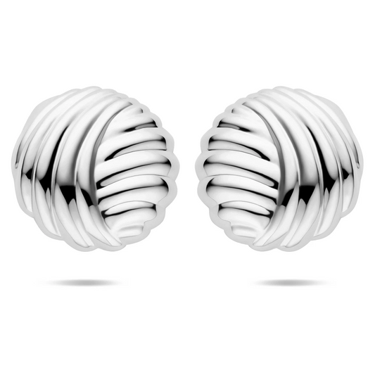 oorknoppen 35 mm zilver gerhodineerd