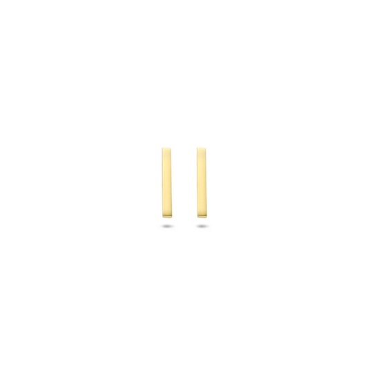oorknoppen balkje 8,5 mm 14K geelgoud