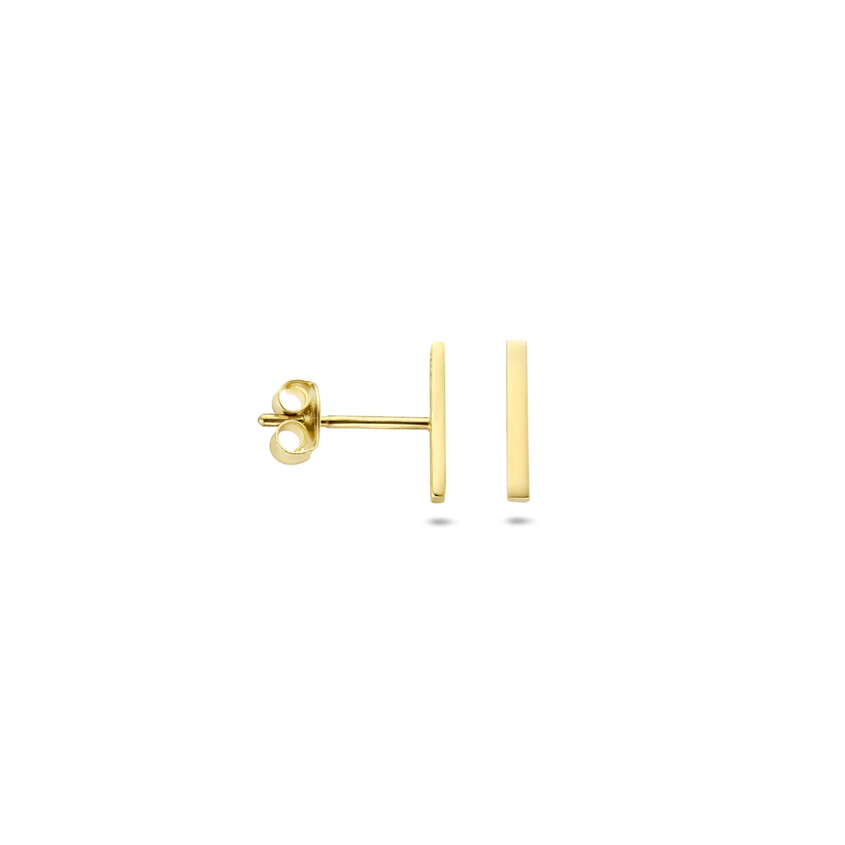 oorknoppen balkje 8,5 mm 14K geelgoud