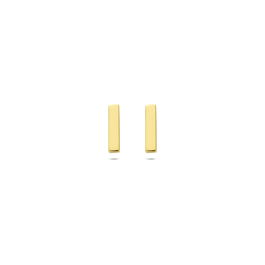oorknoppen balkje 8,5 mm 14K geelgoud