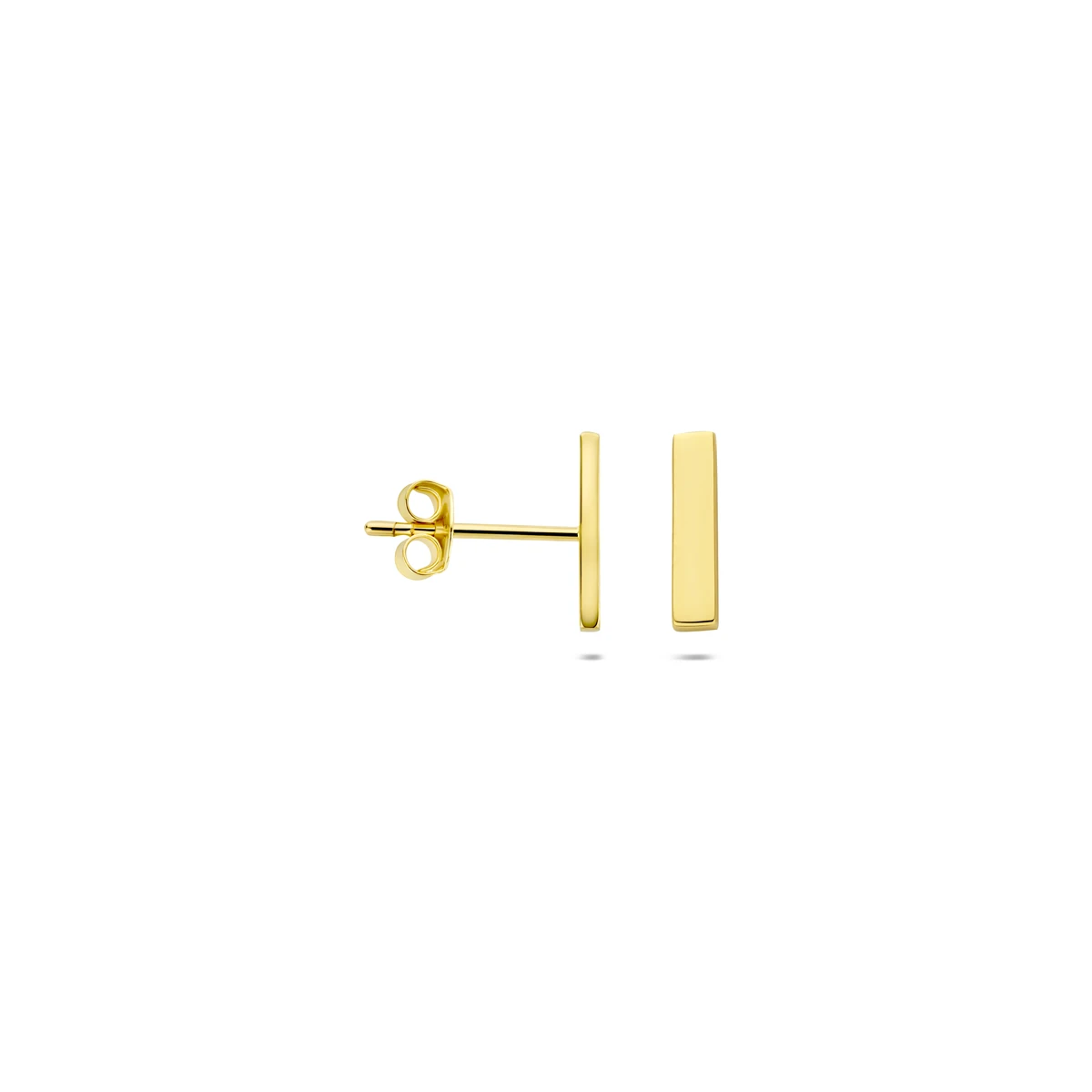 oorknoppen balkje 8,5 mm 14K geelgoud