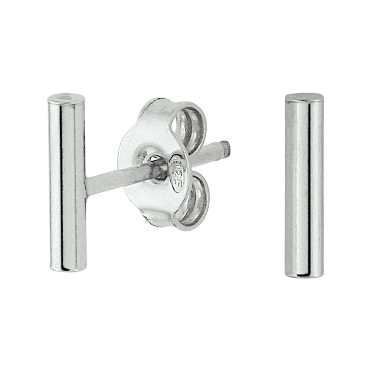 oorknoppen balkje zilver gerhodineerd