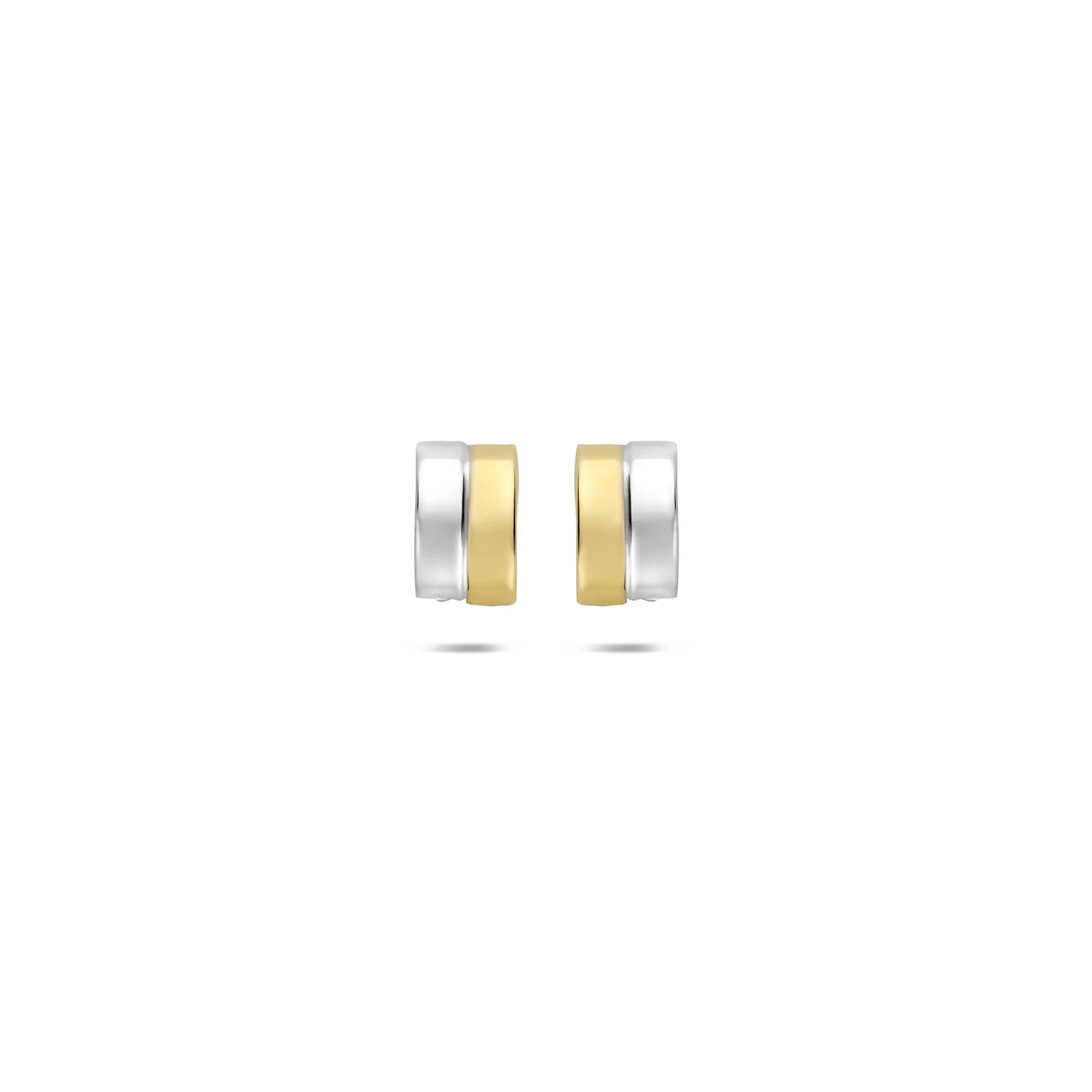 oorknoppen bicolor gestift 14K geelgoud