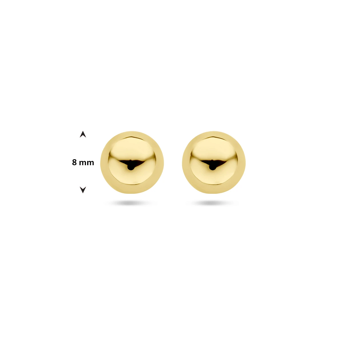 oorknoppen bol 14K geelgoud