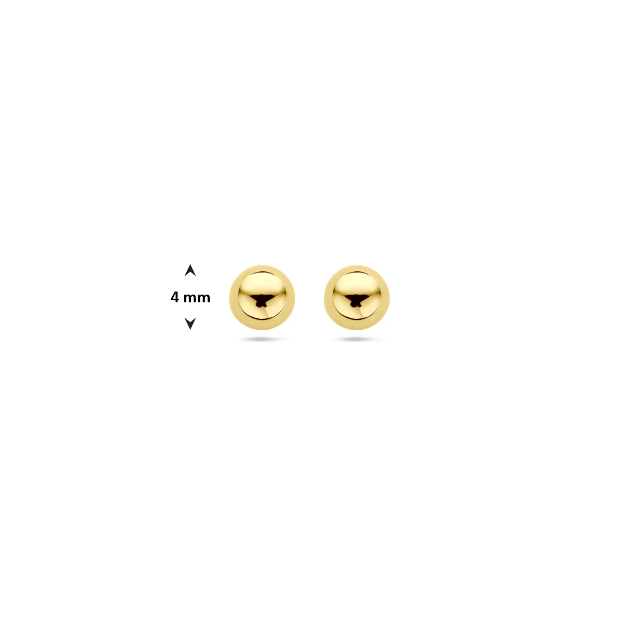 oorknoppen bol 14K geelgoud