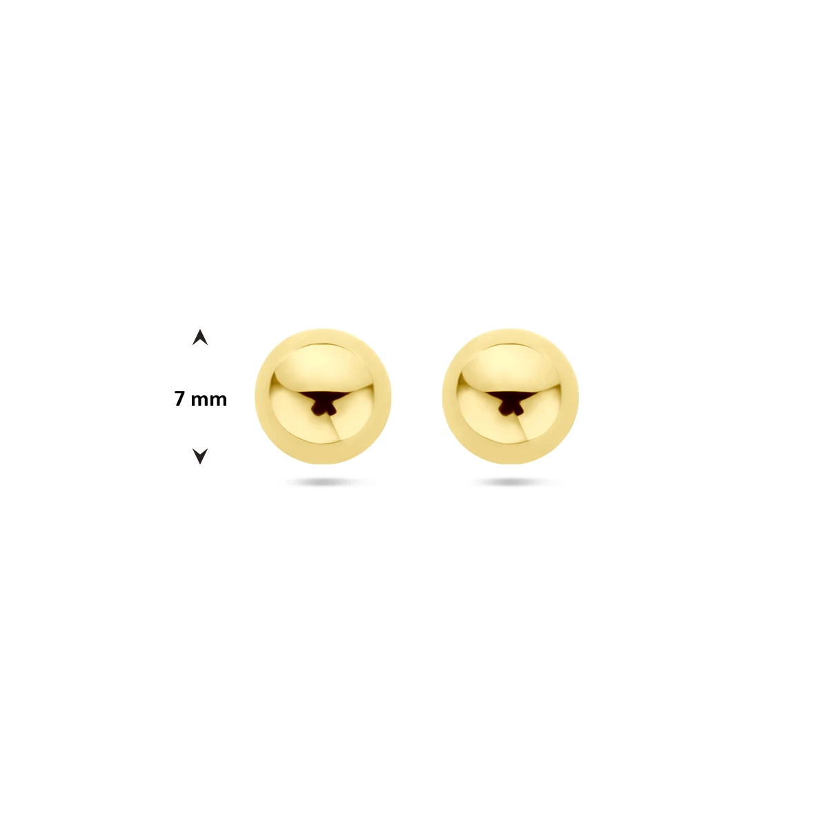oorknoppen bol 14K geelgoud