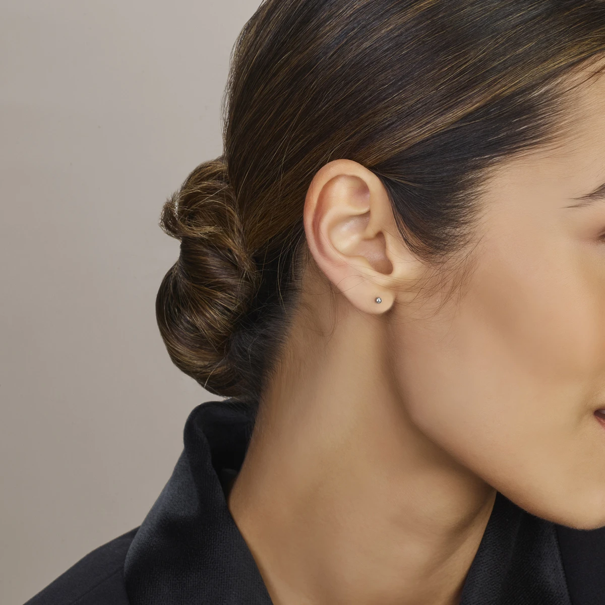 oorknoppen bol 14K witgoud