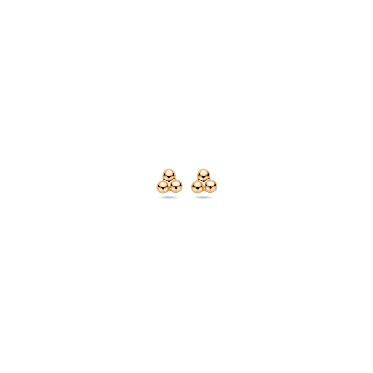 oorknoppen bolletjes 2,5 mm 14K roségoud
