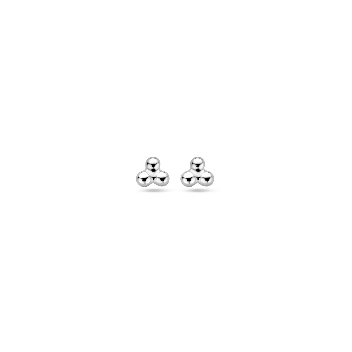 oorknoppen bolletjes 3,2 mm zilver gerhodineerd