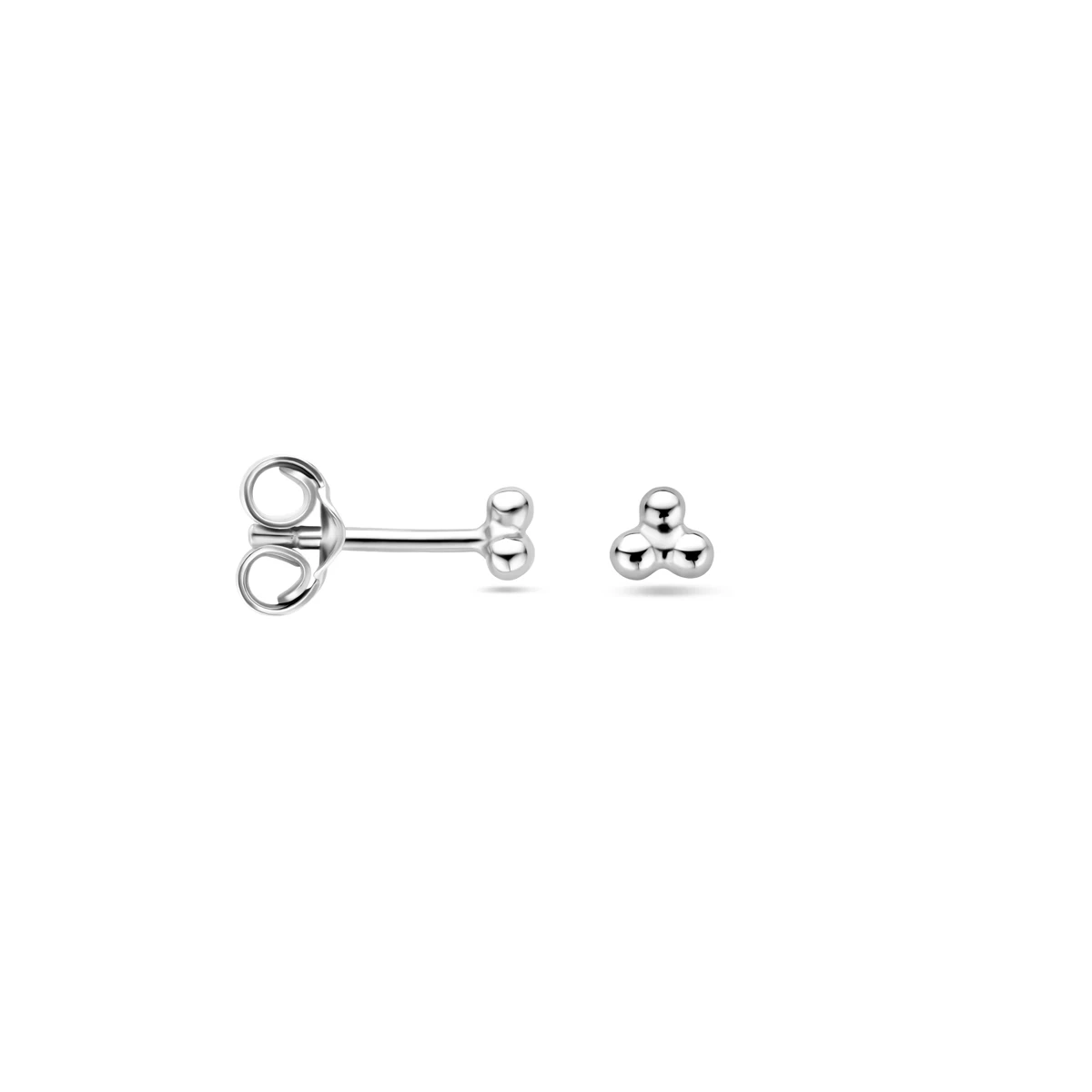 oorknoppen bolletjes 3,2 mm zilver gerhodineerd