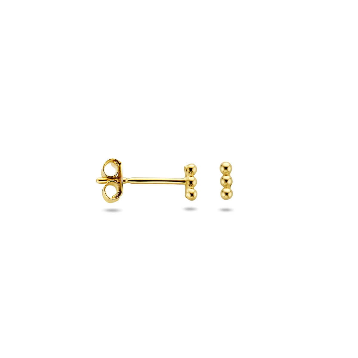 oorknoppen bolletjes 4 mm 14K geelgoud