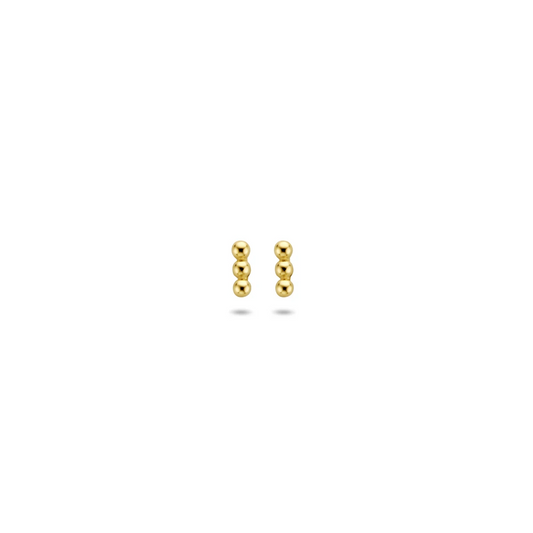 oorknoppen bolletjes 4 mm 14K geelgoud