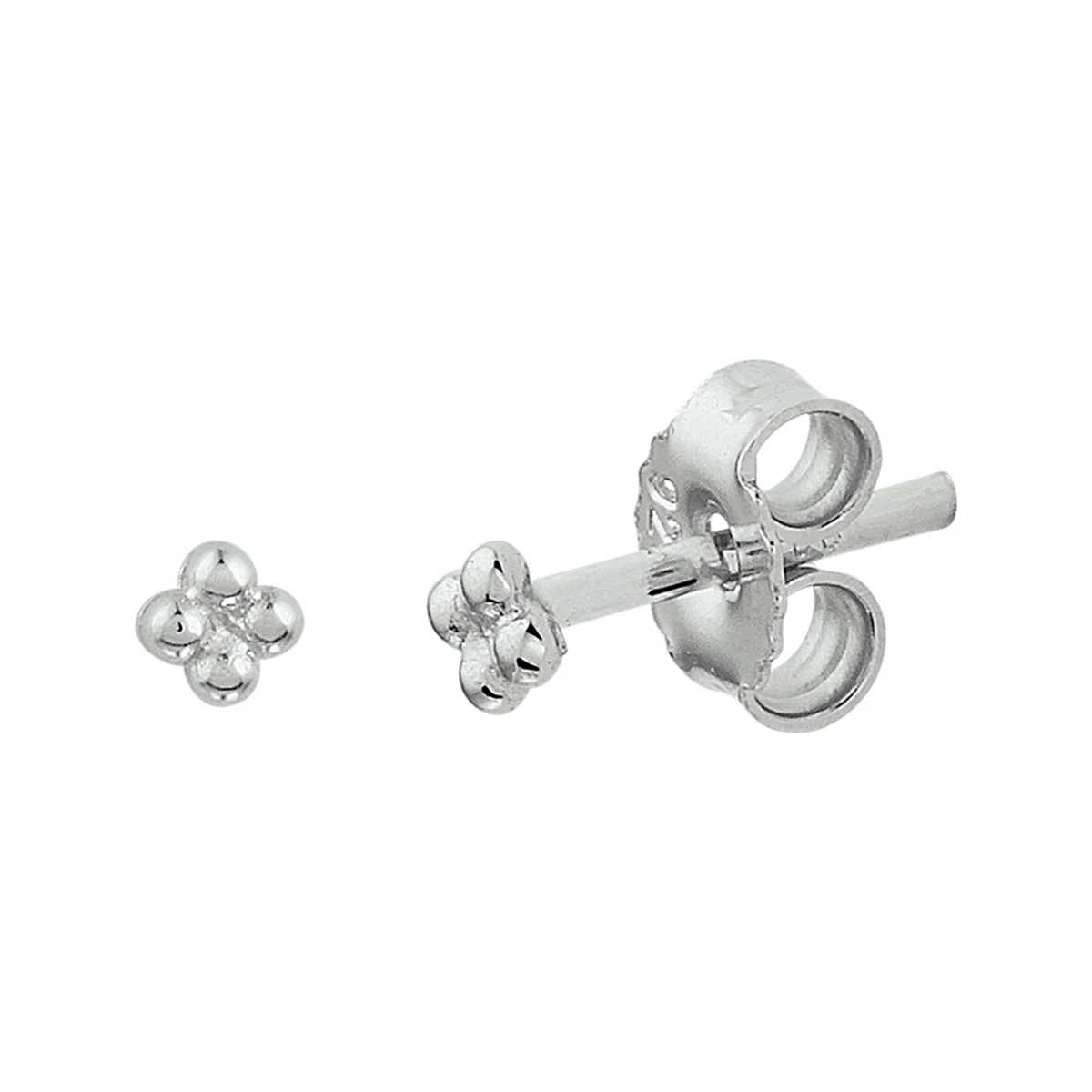 oorknoppen bolletjes zilver gerhodineerd