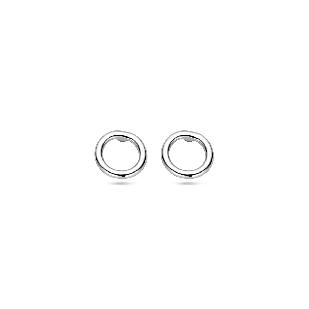 oorknoppen cirkel 6 mm zilver gerhodineerd