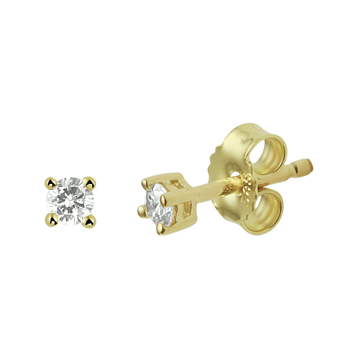 oorknoppen diamant h si 14K geelgoud