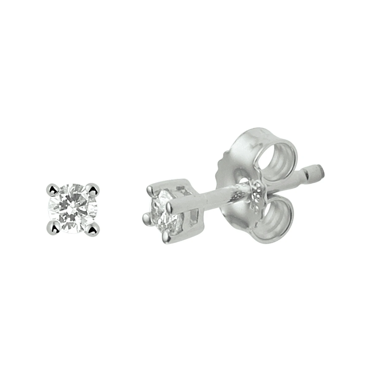 oorknoppen diamant h si 14K witgoud