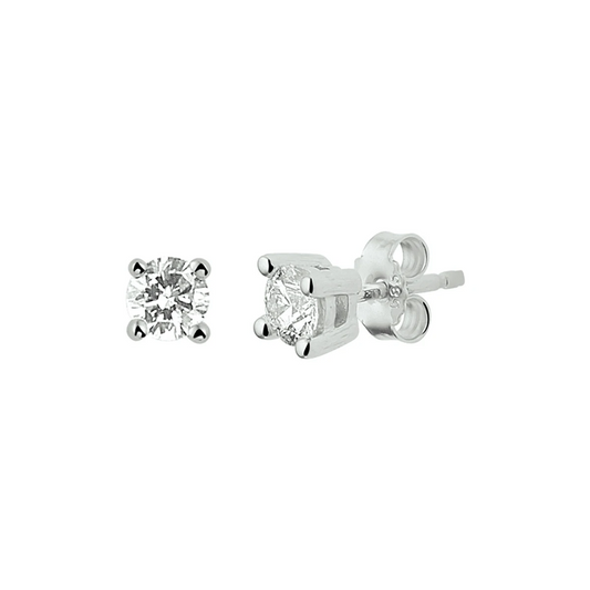 oorknoppen diamant h si 14K witgoud