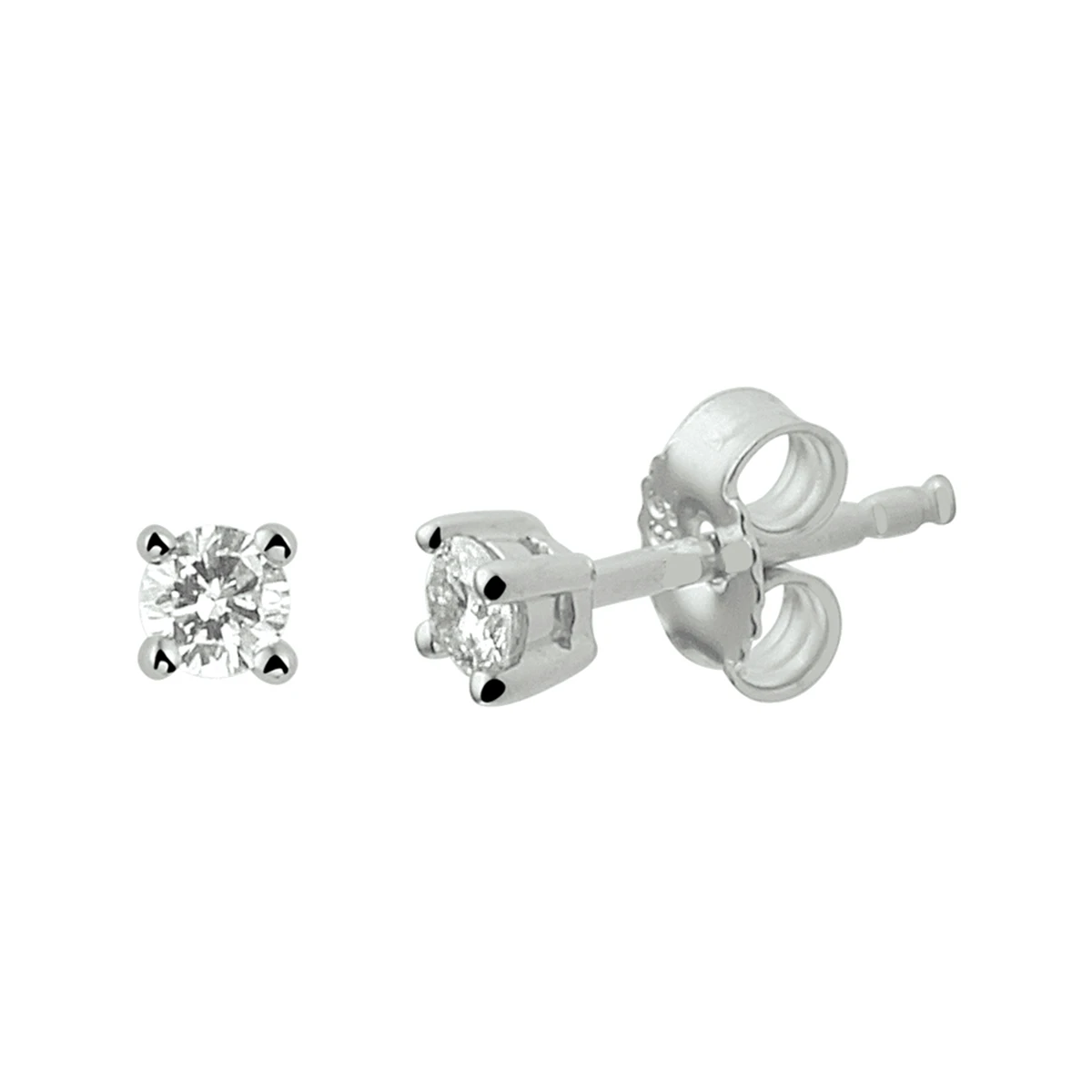 oorknoppen diamant h si 14K witgoud