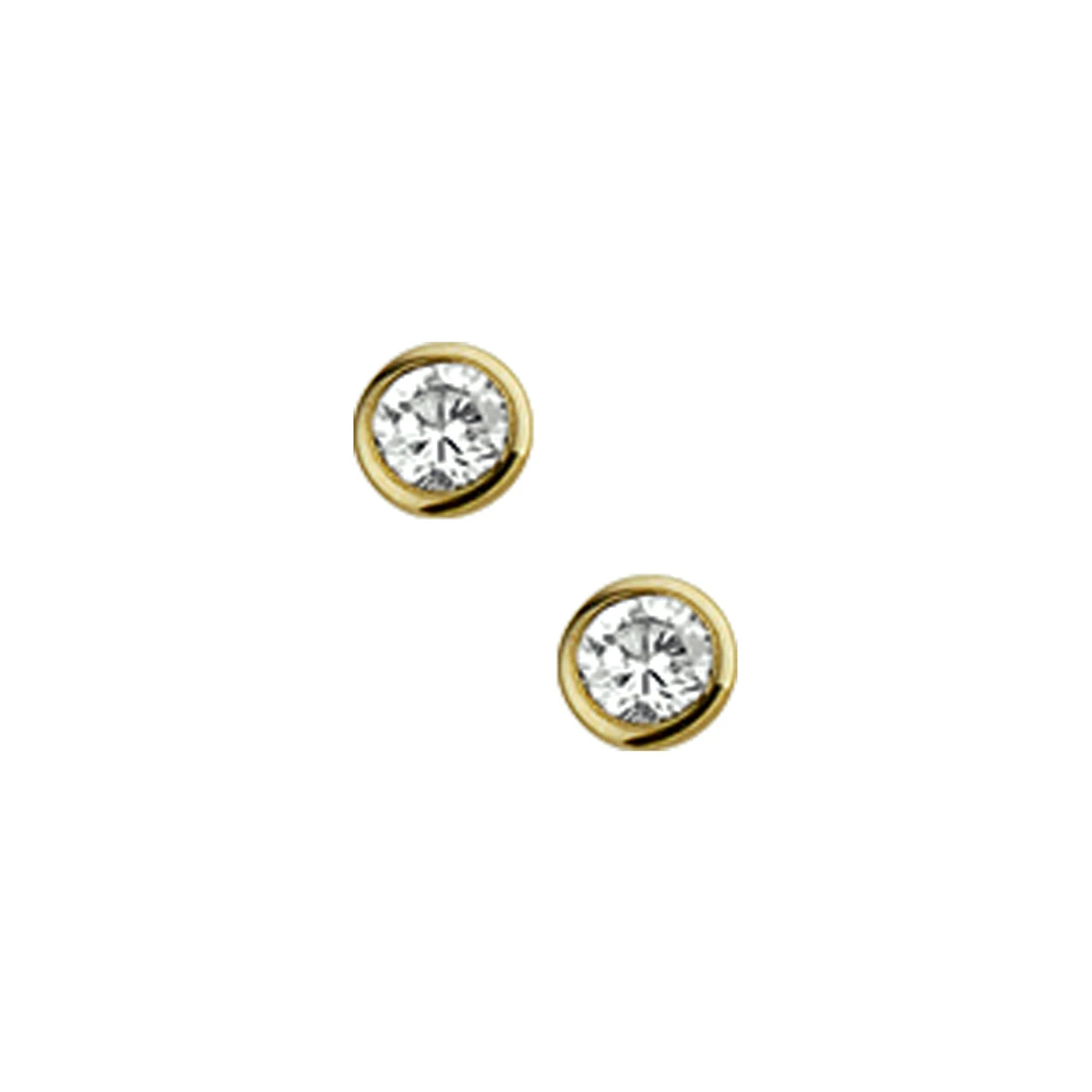 oorknoppen diamant h p1 14K geelgoud