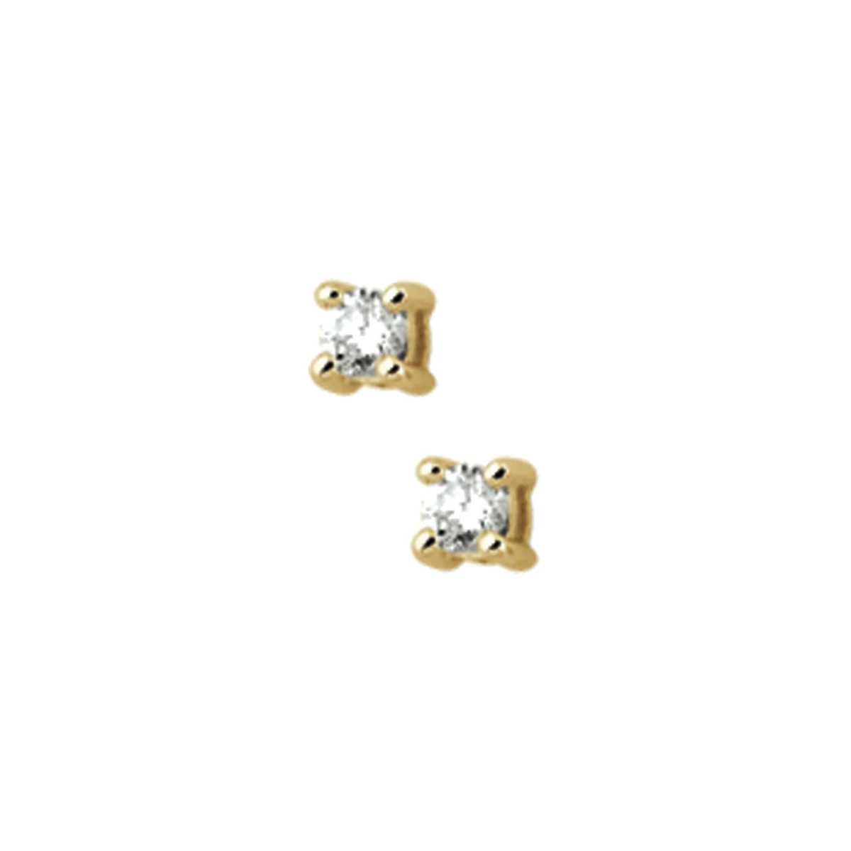 oorknoppen diamant h p1 14K geelgoud