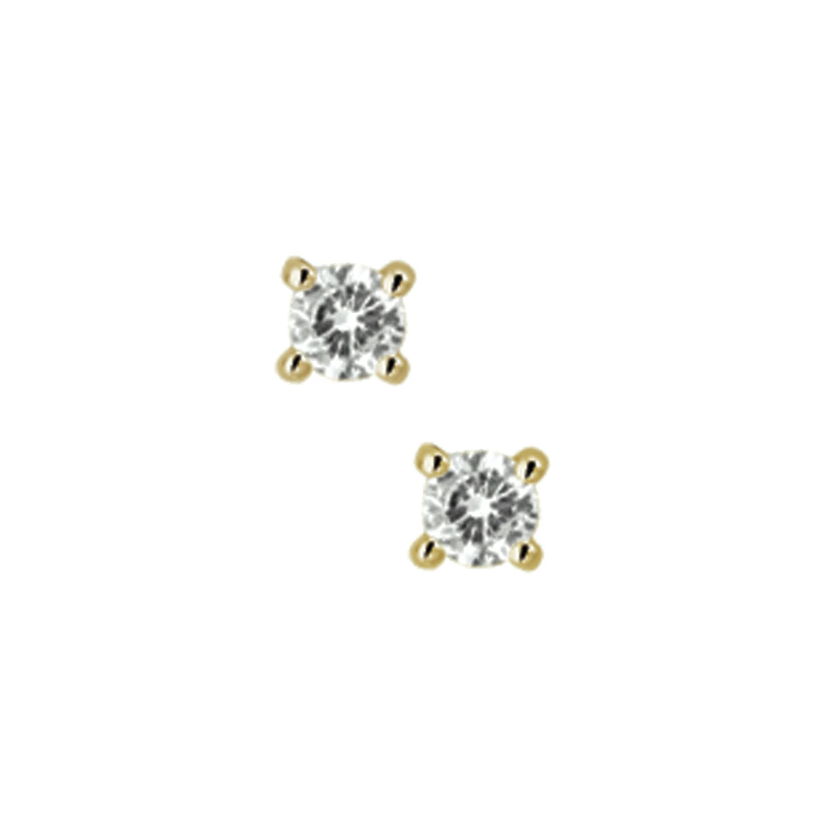 oorknoppen diamant h p1 14K geelgoud