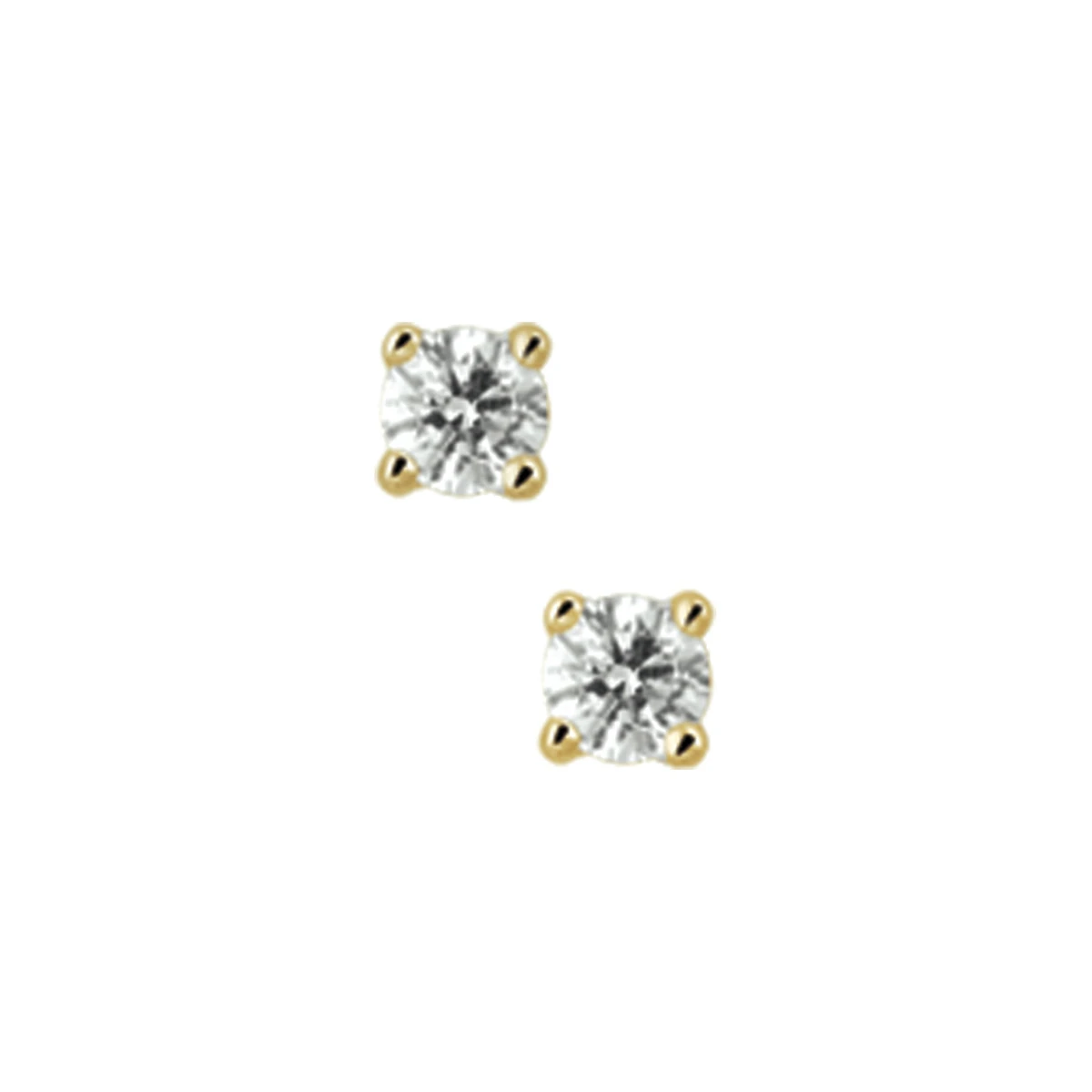 oorknoppen diamant h p1 14K geelgoud