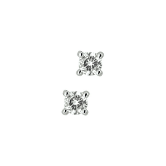 oorknoppen diamant h p 14K witgoud