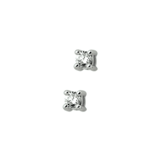 oorknoppen diamant h p 14K witgoud
