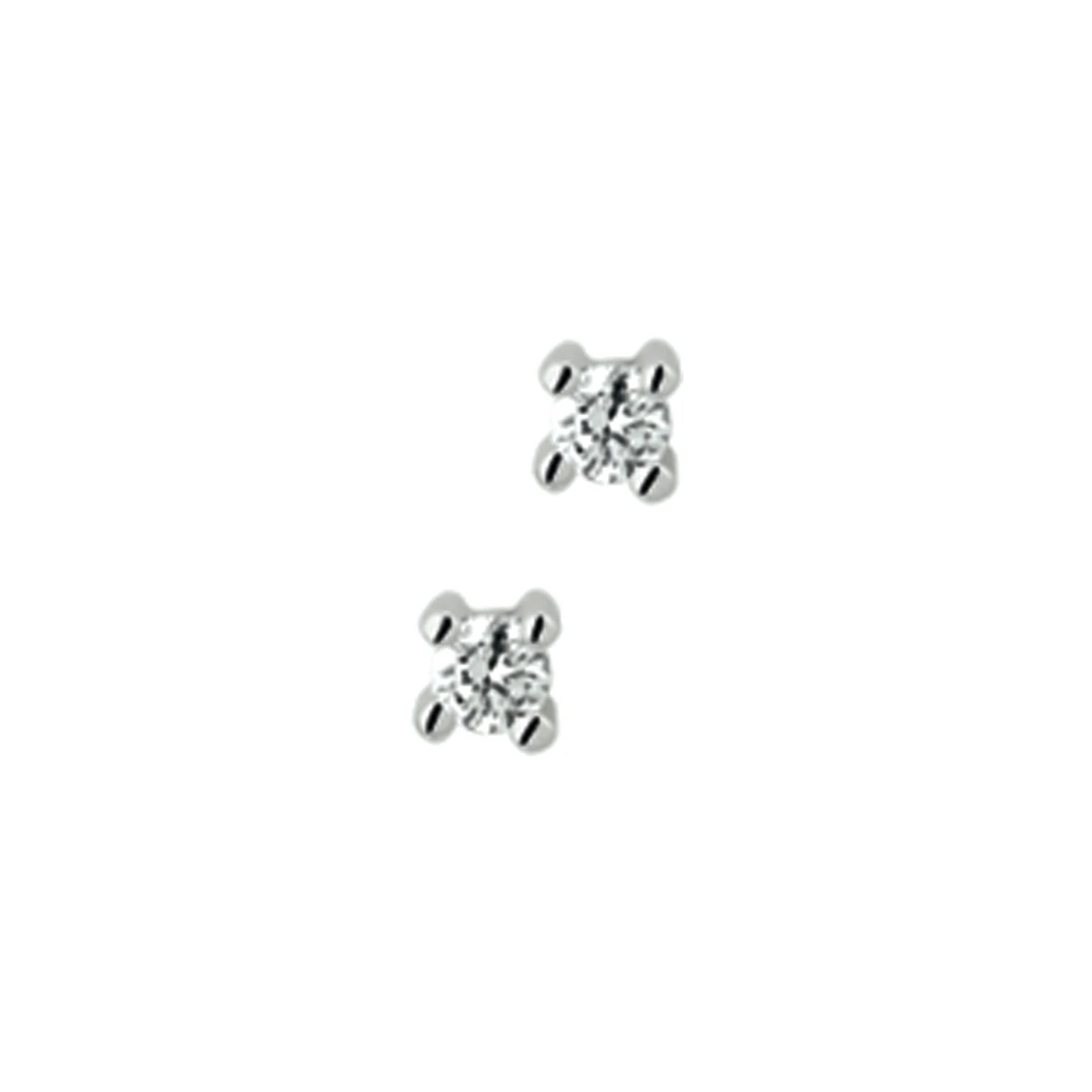 oorknoppen diamant h p1 14K witgoud