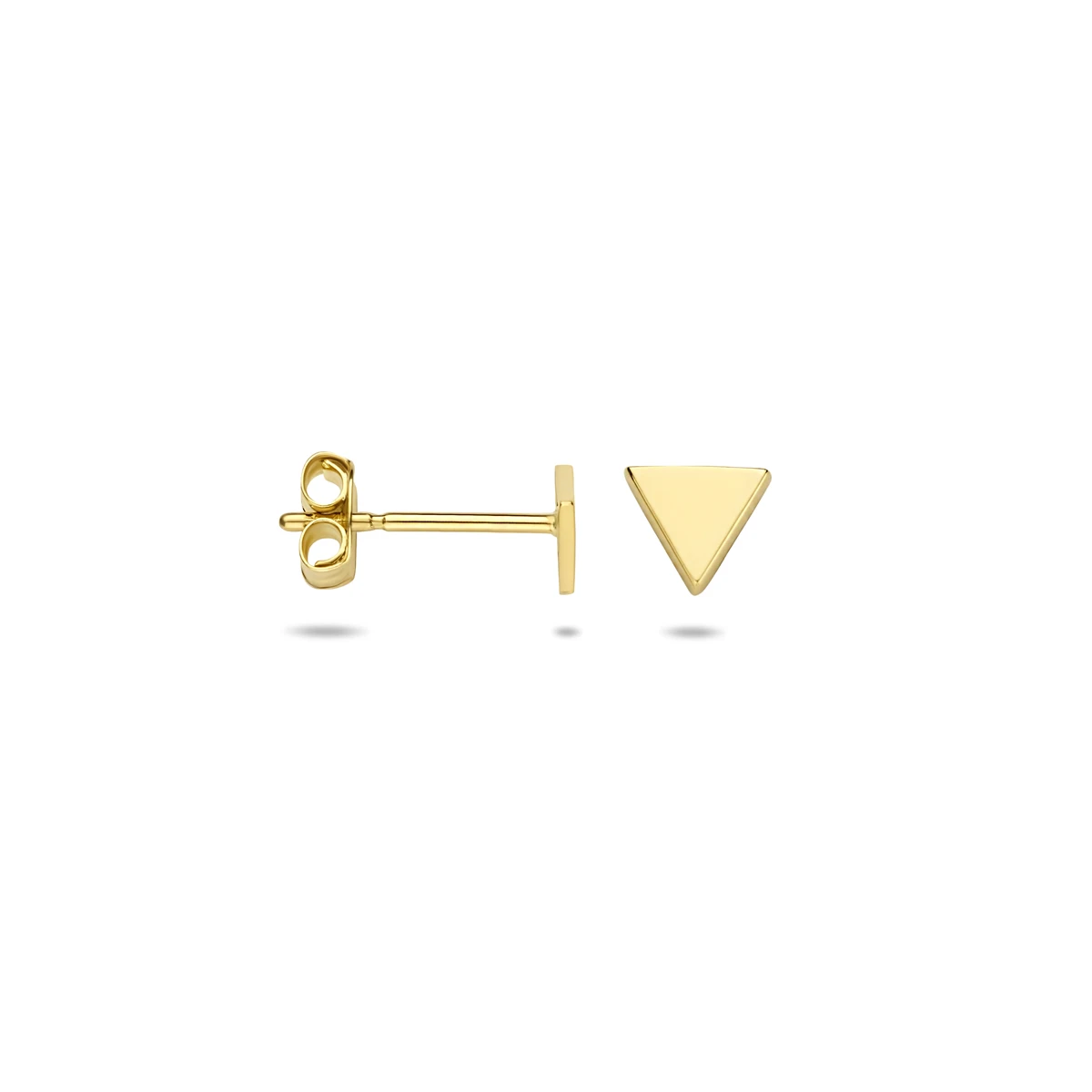 oorknoppen driehoek 4 mm 14K geelgoud